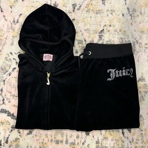 Juicy Couture black velour tracksuit